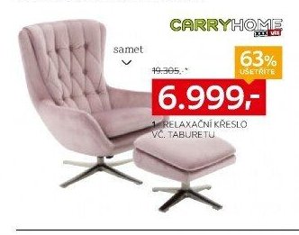 Relaxační křeslo vč. taburetu