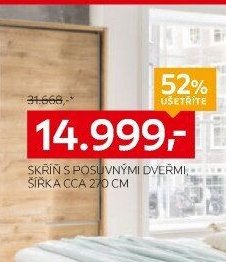 SKŘÍŇ S POSUVNÝMI DVEŘMI, ŠÍŘKA CCA 270 CM