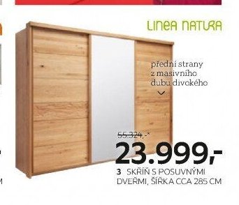 Skříň s posuvnými dveřmi (285 cm)