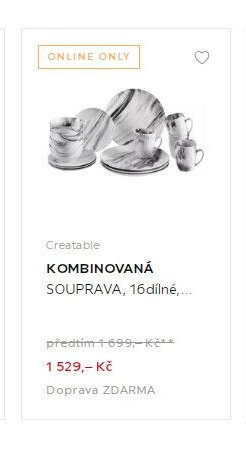 Creatable KOMBINOVANÁ SOUPRAVA, 16dílné