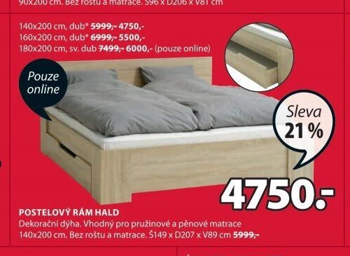 POSTELOVÝ RÁM HALD