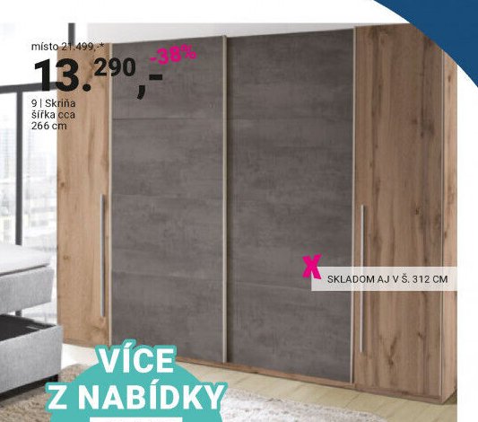 Skříň šířka cca 266 cm