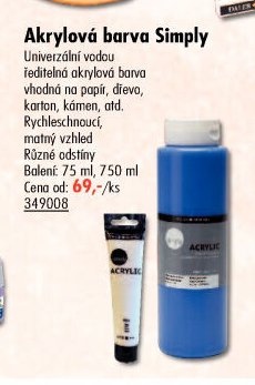 Akrylová barva Simply