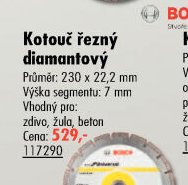 Kotouč řezný diamantový