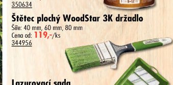 Štětec plochý WoodStar 3K držadlo
