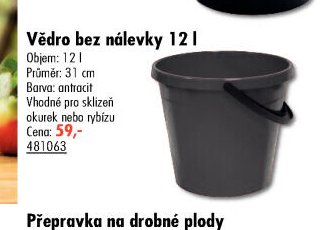 Vědro bez nálevky 12 l
