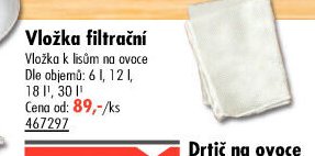 Vložka filtrační