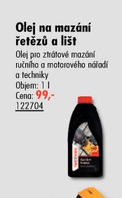 Olej na mazání řetězů a lišt