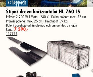 Štípač dřeva horizontální HL 760 LS