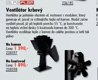 Ventilátor krbový