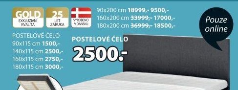 POSTELOVÉ ČELO