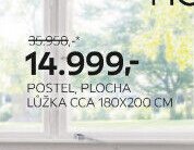 Postel, plocha lůžka cca 180x200 cm