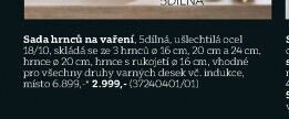 Sada hrnců na vaření, 5dílná