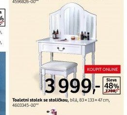 Toaletní stolek se stoličkou