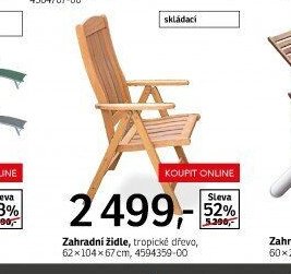 Zahradní židle, tropické dřevo