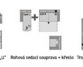 Rohová sedací souprava + křeslo