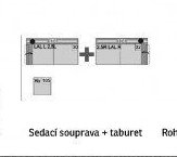 Sedací souprava + taburet