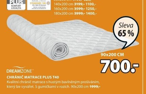 DREAMZONE CHRÁNIČ MATRACE PLUS T40