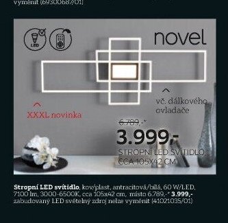Stropní LED svítidlo Novel