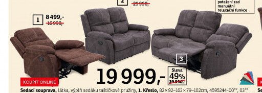 Sedací souprava (hnědá, vlevo)