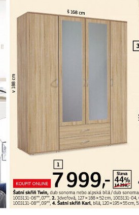 Šatní skříň Twin