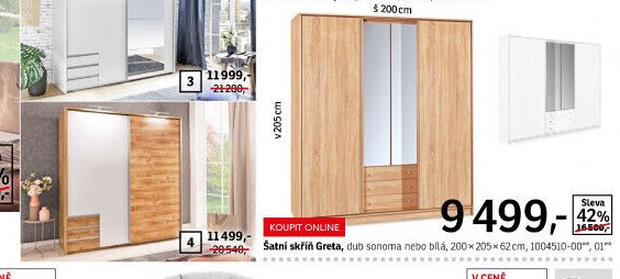 Šatní skříň Greta