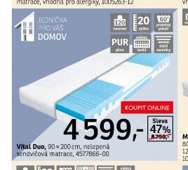 Matrace Vital Duo, 90x200 cm