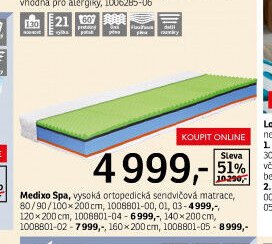 Matrace Medixo Spa, 80/90/100x200 cm