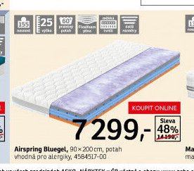 Matrace Airspring Bluegel, 90x200 cm