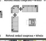 Rohová sedací souprava + křeslo