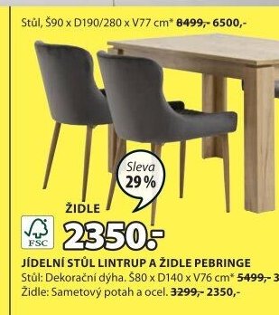 JÍDELNÍ STŮL LINTRUP A ŽIDLE PEBRINGE