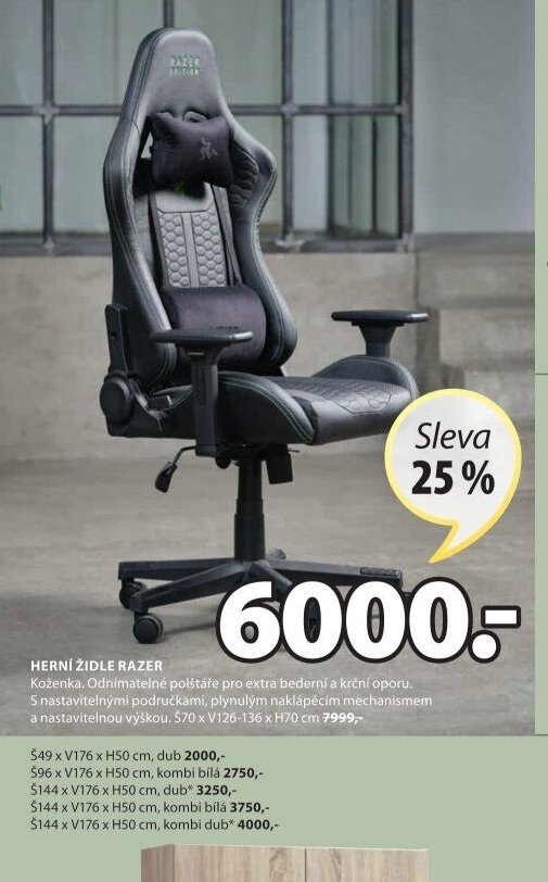 HERNÍ ŽIDLE RAZER