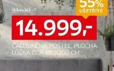 ČALOUNĚNÁ POSTEL, PLOCHA LŮŽKA CCA 180X200 CM
