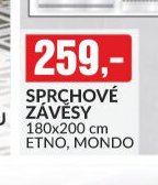 SPRCHOVÉ ZÁVĚSY 180x200 cm ETNO, MONDO