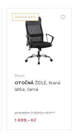 Boxxx OTOČNÁ ŽIDLE, tkaná látka, černá