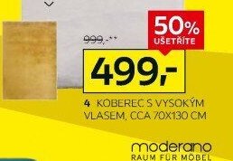 Koberec s vysokým vlasem