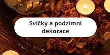 Svíčky a podzimní dekorace