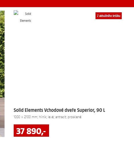 Solid Elements Vchodové dveře Superior, 90 L