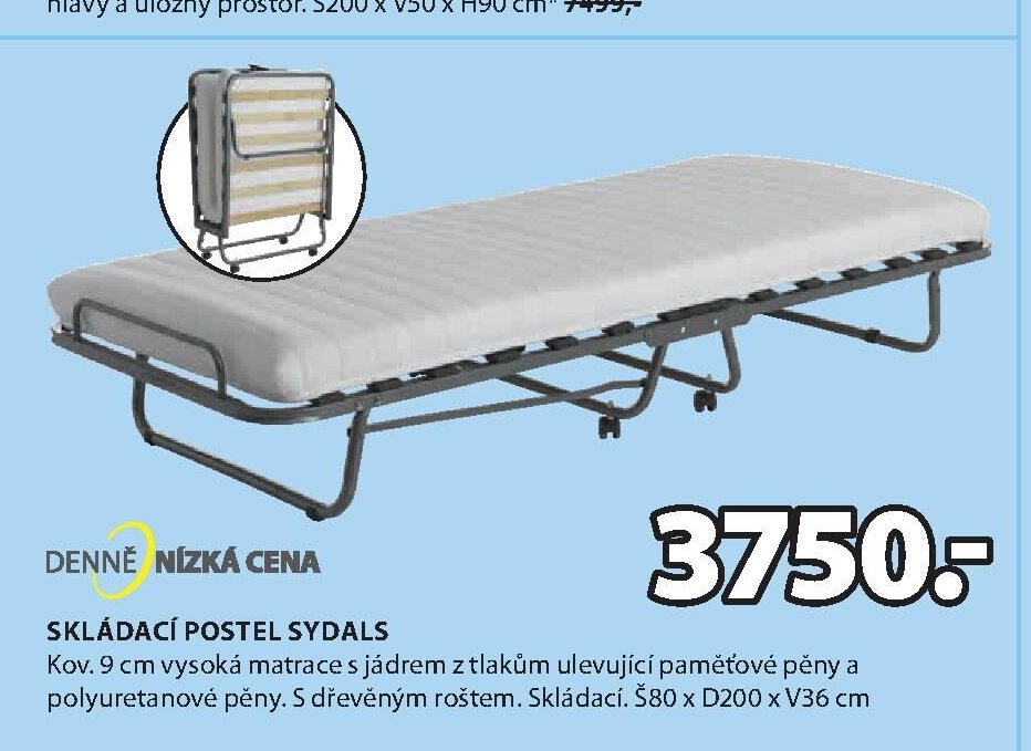 SKLÁDACÍ POSTEL SYDALS