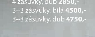 Komoda 3+3 zásuvky, dub