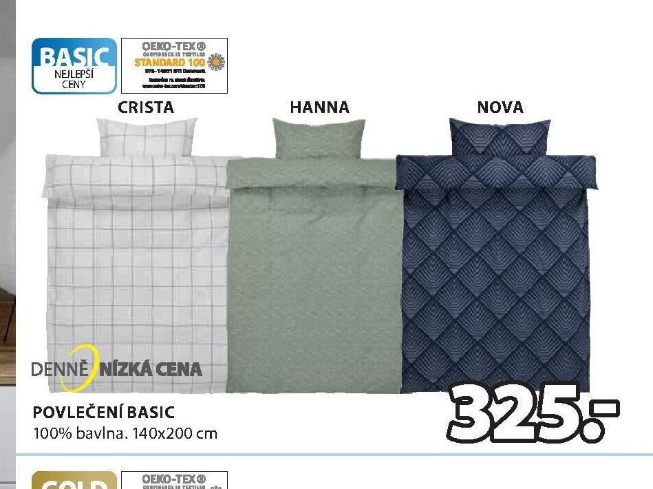 Povlečení Basic - Crista, Hanna, Nova