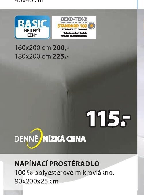 Napínací prostěradlo Basic