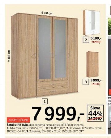 Šatní skříň Twin