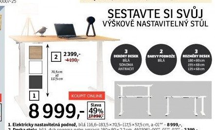 Elektricky nastavitelná podnož