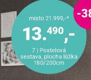Postelová sestava, plocha lůžka 180/200cm