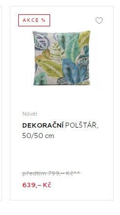 Novel DEKORAČNÍ POLŠTÁŘ, 50/50 cm