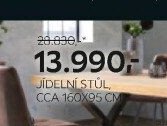 Jídelní stůl, cca 160x95 cm