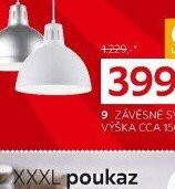 9 Závěsné svítidlo, výška cca 150 cm