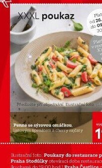 Penne se sýrovou omáčkou