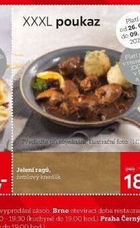 Jelení ragú, žemlový knedlík